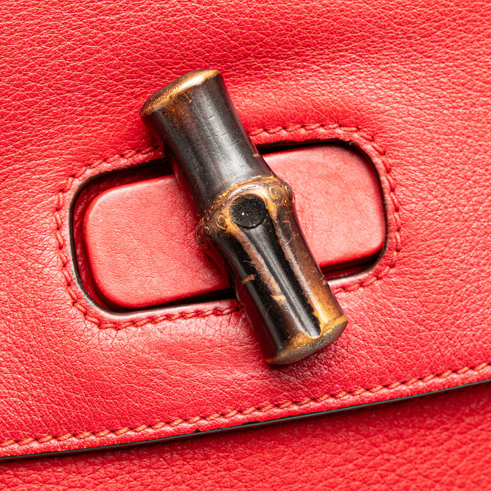 Pre-Loved Gucci Medium Leather Bamboo Daily Satchel - Picture 9 of 12